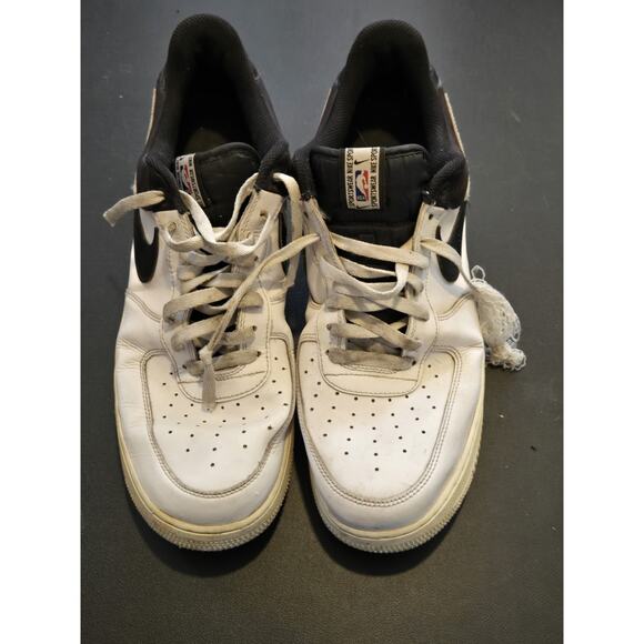 Nike Air Force 1 Low NBA White Black BQ4420-100 Men’s Size 14 Used torn laces - Picture 1 of 6